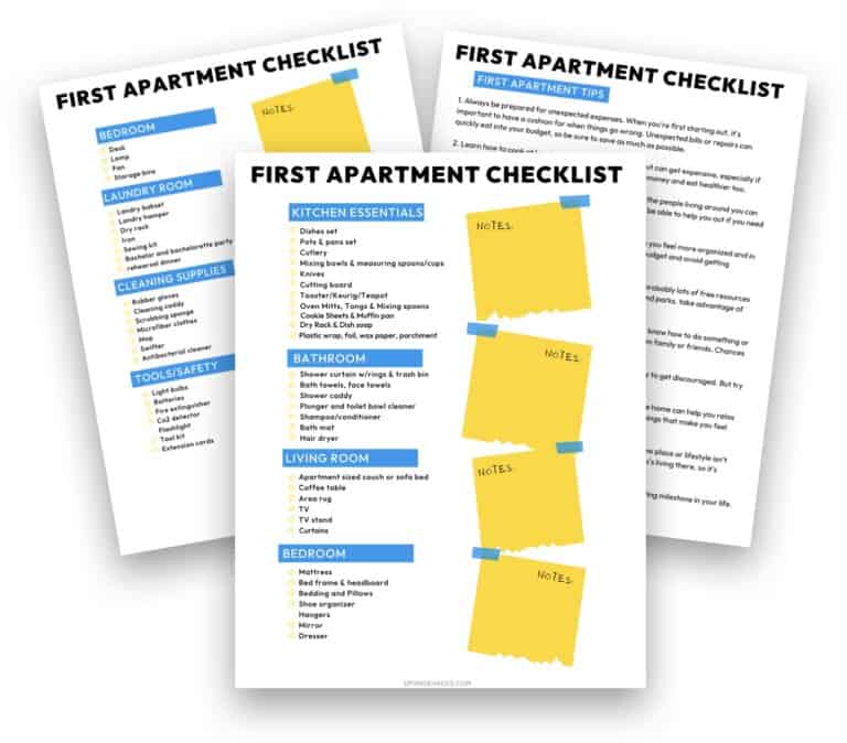 First Apartment Checklist New Home Checklist New Home Essentials Checklist  Instant Download PDF 