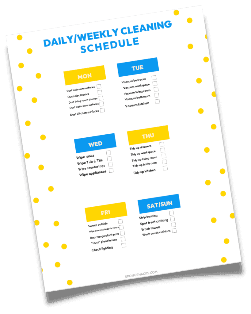 Real Life Weekly Cleaning Schedule You Can Do Free Printable 