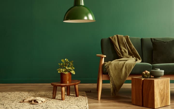 Decorate Your Living Room With a Green Couch - Sponge Hacks