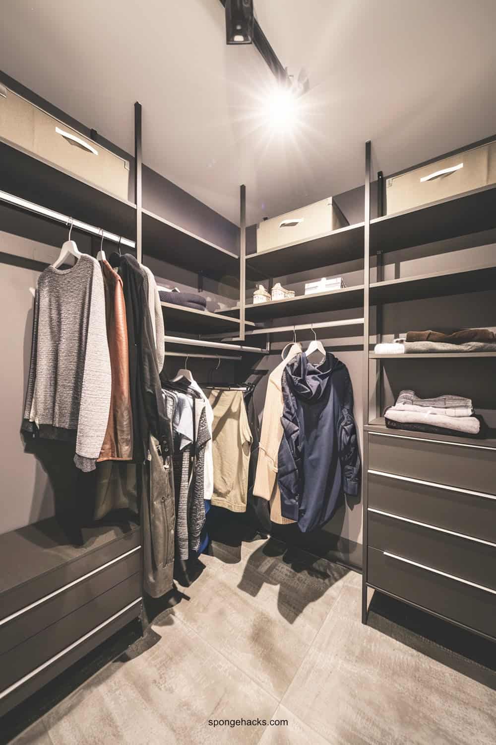 walk-in corner closet